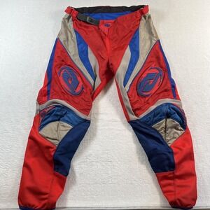 Answer Racing Pants Mens Small 28 Red Blue Ion Motorcycle Motocross Dirt Bike